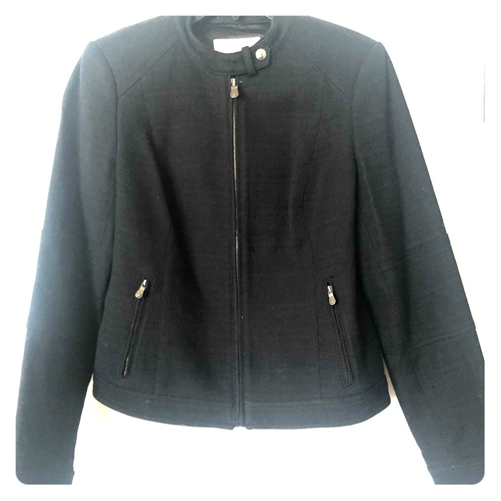 Textured Cotton Moto jacket